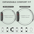 Miniatyrbilde 2 av 5: Kvinner og menn, rustfritt stål mesh loop magnetisk spenne erstatning for iWatch-bånd (45mm/44mm/42mm/49mm, regnbue).