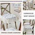 Miniatyrbillede 2 af 5: Shabby Chic Stolepude, Spisestuestolpude med Flæse, Indendørs Stolehynder med Skridsikker Bund, Komfortabel Hyndepolstring med Linjemontering