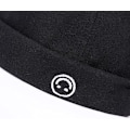 Miniatyrbilde 3 av 4: Bremsløs hatter Beanie Skullcap Arbeider Sailor Cap Retro Rolled Cuff Skull Caps med justerbar（Svart）