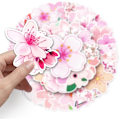 Pikkukuva 4 / 5: Elävät Sakura-vinyyli-tarrat, esteettiset vedenpitävät tarrat vesipulloon, tablettiin, leikekirjaan, kuppiin, pyörään, puhelimeen, autoon, elävät kukkatarrat [50 kpl]