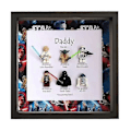 Miniatyrbilde 1 av 5: Superhelt Bilderamme Veggkunst Retro Tegneseriefigur Familie Dekor Black Family 4