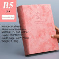 Miniatyrbillede 2 af 5: Foret Journal Notebook - B5 Bredt Linjeret Notebook Tyk Journal til Skrivning, 80gsm Linjeret Papir, Læder Blødt Omslag, til Kvinder Mænd Arbejde Kontor Skole
