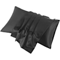Pikkukuva 5 / 5: Pillow Cases King Size Set of 2 , Satin Pillowcase 20x40 inches, Pillow Covers with Envelope Closure, Breathable, Skin-Friendly(Black)