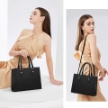 Miniatyrbillede 2 af 5: Crossbody-tasker og håndtasker til kvinder PU-læder Tote Top-håndtag Satchel-skuldertasker