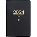 Miniatyrbillede 1 af 5: 2024 Månedlig Planlægger Kunstlæder Cover 12 Måneders A5 Kalender Notesbog 155 Ark Wire Binding Månedlige Faner Agenda Bog Agenda Bog, Sort