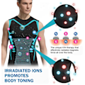 Pikkukuva 3 / 7: Vitaboost Vest -puristuspaita, Maynox Vita Bboost Vest, Muotoileva liiviversio Ioninen muotoileva hihaton paita Miehille Mukava Hengittävä Black-Gray-White 3XL