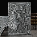 Miniatyrbillede 1 af 5: 3D-præget drage-dagbog, håndlavet notesbog med hårdt omslag, daglig notesbog, rejsedagbog, RPG-tilbehør, gave til DM'er og D&D-spillere