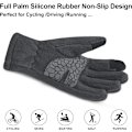Miniatyrbild 2 av 5: Barn Termiska Handskar Vinter Polar Fleece Pekskärm Handskar för Pojkar Flickor Anti-Slip Varma Barn Handskar Utomhus Isolerade, Grå, M