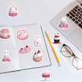 Miniatyrbillede 5 af 5: 49 stk. Kawaii klistermærker, vandtætte vinyl lyserøde kanin klistermærker til bærbar computer vandflaske Hydro Flask Scrapbooking Journaling, æstetiske søde klistermærker