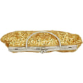 Miniatyrbillede 4 af 5: Floral Designer Aften Taske Perle Sequin Design Vintage Kys Lås Satin Clutch Pung Taske Bryllup Fest Clutch