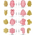 Miniatyrbilde 2 av 5: Sett med 8 julekakeform, 3D julekakeform, julekakeform, kakeformsett for DIY fondant kjeks