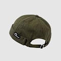 Pikkukuva 2 / 5: Lipaton hattu Beanie Skullcap Työntekijä Sailor Cap Retro Rolled Cuff Skull Caps säädettävällä（Vihreä）