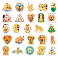 Miniatyrbillede 2 af 5: Golden Retriever-klistermærker | 50 stk. | Søde hundevynil-klistermærker, der er vandtætte til bærbare computere, telefoner, bagage, kolber, vandflasker, cykler, biler, tablets, klistermærkepakke
