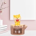 Miniatyrbillede 2 af 5: Skrivebords kalender blokke dato display kreativ bord kalender harpiks evig kalender til hjem, hund