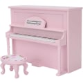 Pikkukuva 1 / 5: 1:12 Mini-pysty piano, nukkekodin puinen piano jakkaralla Elävä mini-talomallin lisävarusteet Urheilutarvikkeet Nuken lisävarusteet (Pink£)