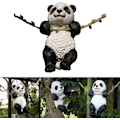 Miniatyrbillede 2 af 5: Mini søde panda dyr figurer legetøj hjem udendørs DIY have dekorationer have dekorationer harpiks søde panda figur