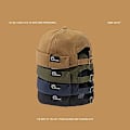 Pikkukuva 5 / 5: Lipaton hattu Beanie Skullcap Työntekijä Sailor Cap Retro Rolled Cuff Skull Caps säädettävällä（Vihreä）
