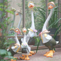 Miniatyrbillede 3 af 5: And | Kunstharpiks Spring Outing Andefigurer til udendørs - Gæs Skulptur Dekoration, Kunst Dekoration Have Håndværk Fe Skulpturer