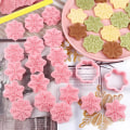 Miniatyrbillede 4 af 5: Julekageform, 9 stk. 3D kageform, julekageform, plastik kageform, kiks juleform,B