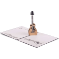 Miniatyrbild 1 av 5: Gitarr Pop Up-kort Födelsedag, Alla hjärtans dag, Jubileum Tackkort, Handgjort Examenskort, Tomt Sympati-kort, Presentkort med kuvert Alla tillfällen