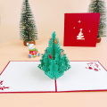 Miniatyrbild 2 av 5: Julgranskort, 3D Pop Up Julgranshälsningskort, Laserutskurna kort med kuvert för jul och gott nytt år (3D julgran, 1-pack)