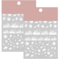 Miniatyrbilde 3 av 5: Nattlig himmel neglekunst klistremerker klistremerker 3D hvit måne stjerne sky mønster neglespisser semi-transparent design mote sjarm DIY tånegler negletatoveringer 3 ark