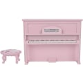Pikkukuva 2 / 5: 1:12 Mini-pysty piano, nukkekodin puinen piano jakkaralla Elävä mini-talomallin lisävarusteet Urheilutarvikkeet Nuken lisävarusteet (Pink£)