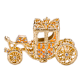 Miniatyrbillede 4 af 7: Faberge stil Kejserligt kronings æg Smykkeskrin med vogn 19 cm gul yellow 19 cm