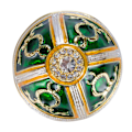 Pikkukuva 3 / 4: Faberge-tyylinen muna Ruusunnuppu 6 cm vihreä green 6 cm