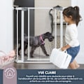 Miniatyrbild 2 av 6: DREAMBABY Clear Panel Safety Gate - Håll-öppen funktion - Anti-fall Botten - Vit