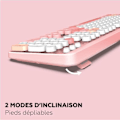 Miniatyrbild 6 av 6: Trådlöst tangentbord + mus combo - MOBILITY LAB - Pure Color - Rosa - Ergonomisk design - Diskret skrivning