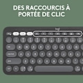 Miniatyrbild 4 av 6: LOGITECH - Trådlöst tangentbord - Pebble Keys 2 M380s - Bluetooth - Easy-Switch-knapp - Grafit - (920-011803)