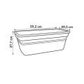 Miniatyrbild 5 av 5: ELHO Jardiniere Green Basics 60 - Svart levande - Utomhus - XXL - L 29,5 x B 59,2 x H 27,7 cm