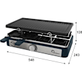Miniatyrbild 3 av 4: Rektangulär raclettegrill - LITTLE BALANS - Maxi Grill & Cheese - 1400 W - 8 personer - Moo / pepper design