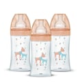 Miniatyrbild 1 av 4: Uppsättning av 3 Dodie Anti -Color Biberons Sensation+ - Glass - 270 ml - 0-6 månader - Flat Pacifier - Depit 2