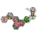 Miniatyrbild 3 av 5: SES CREATIVE - Beedz Art - Botaniska hex-plattor
