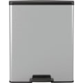 Miniatyrbild 2 av 5: Rektangulär papperskorg - DECO BIN - CURVER - 65L - Modern design - 49 x 29 x 61 cm - Metallic grå