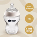 Miniatyrbild 3 av 6: Tommee Tippee - Closer to Nature nappflaskor - Brösthärmar moderbröst med anti-kolikventil - Rosa