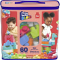 Miniatyrbild 6 av 6: MEGABLOKS First Builders - Medium Pink Bag - 60 block