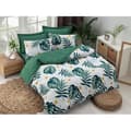 Bäddset - 1 påslakan 220 x 240 cm + 2 örngott 60 x 60 cm - 65% bomull, 35% polyester - Grön