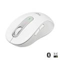 Miniatyrbild 1 av 6: Logitech Signature M650 trådlös mus - Tyst, Bluetooth, programmerbara knappar - Vit