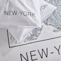 Miniatyrbild 4 av 4: Sängkläder - IDAG - JAVA - 2 personer - 240x220 cm - Bomull - New York-tryck - Vit