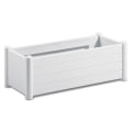 Miniatyrbild 1 av 2: STEFANPLAST Rektangulär blomlåda - Träfinish - 100x43xH35cm - 80L - Vit