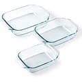 Set med 3 ugnsformar - PYREX - Glas - Rektangulär - Irresistible - 20-25-28 cm