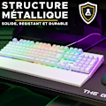 Miniatyrbild 6 av 6: Speltangentbord - The G-Lab - KEYZ RUBIDIUM - Mekanisk (röd switch) - Handledsstöd - RGB - Trådbunden - Azerty - Vit