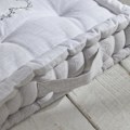 Miniatyrbild 3 av 5: Golvkudde - TODAY - CHARME - Slub x Chambray x Constance Broderi - 40 x 40 x 10 cm