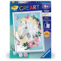 Miniatyrbild 1 av 5: CreArt Kids 18x24 cm blommig enhörning, åldrar 9+, Paint by Numbers Kit, Art Number, 25834, Ravensburger