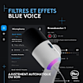 Miniatyrbild 4 av 6: Logitech G Yeti GX Dynamic RGB-spelmikrofon med LIGHTSYNC för PC/Mac - Vit