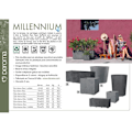 Miniatyrbild 4 av 4: Muret Planter - DEROMA - Millennium R - Askgrå - Med vattenreserv - 59 cm