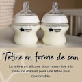 Miniatyrbild 5 av 6: TOMMEE TIPPEE - Förpackning med 6 Closer to Nature-flaskor - Anti-kolik ventilspene - 260ml - Flerfärgad